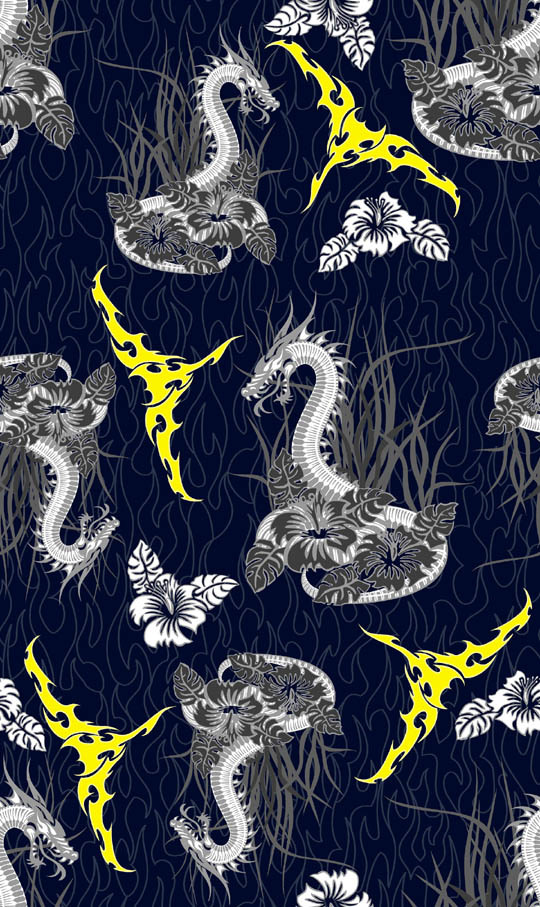 Dragons And Flowers navy .jpg